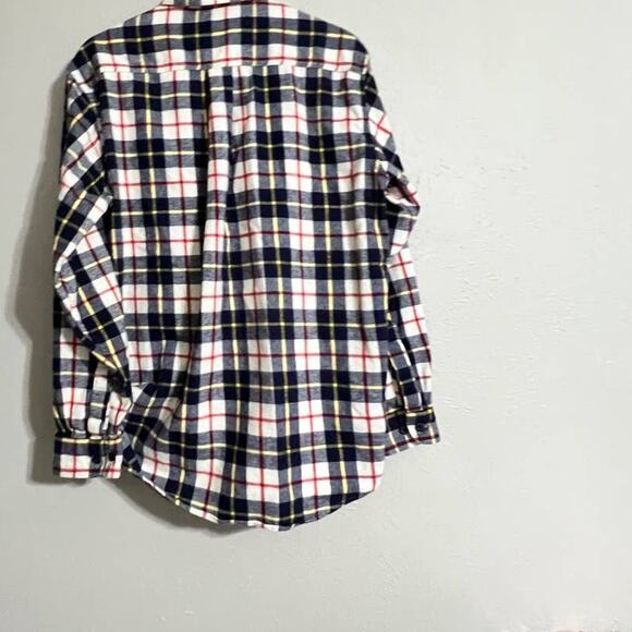 L.L. Bean Plaid Flannel Button Down Medium - Picture 2 of 4